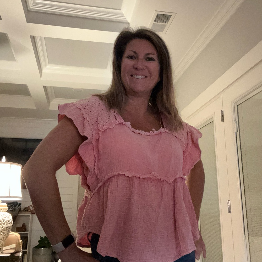 Fate Pink Ruffled Blouse